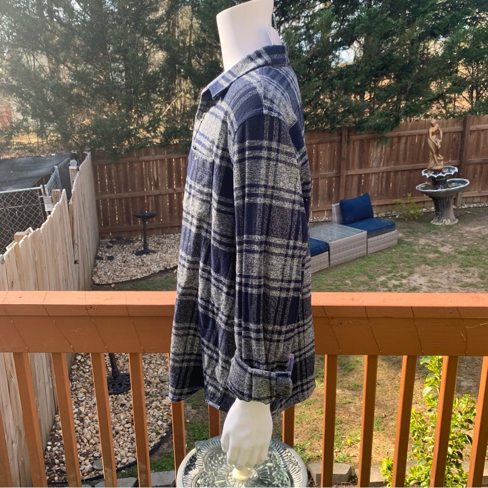 Flag & Anthem Northway LS Single Pocket Flannel Shirt | XL | Navy/Grey NEW!! - Picture 8 of 13